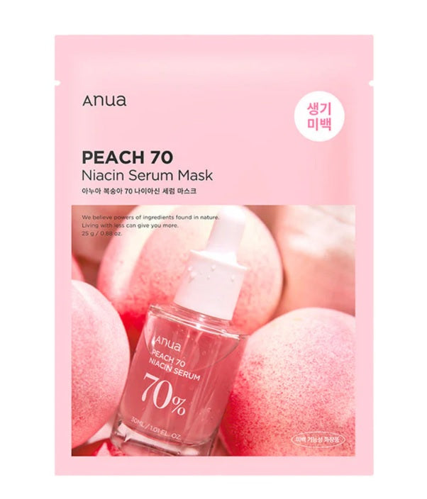 ANUA Освітлювальна маска для обличчя з екстрактом персика, 25 мл – ANUA PEACH 70 NIACIN SERUM MASK