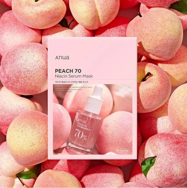 ANUA Освітлювальна маска для обличчя з екстрактом персика, 25 мл – ANUA PEACH 70 NIACIN SERUM MASK