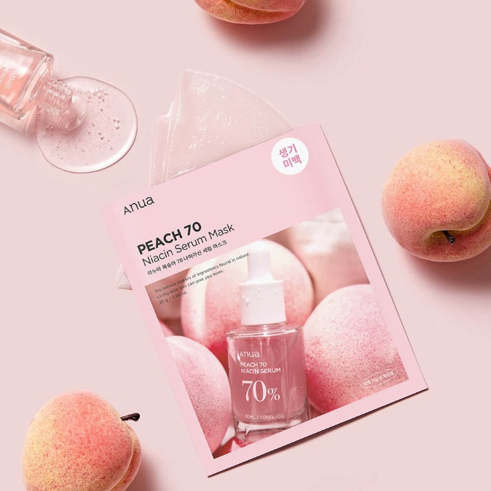 ANUA Освітлювальна маска для обличчя з екстрактом персика, 25 мл – ANUA PEACH 70 NIACIN SERUM MASK