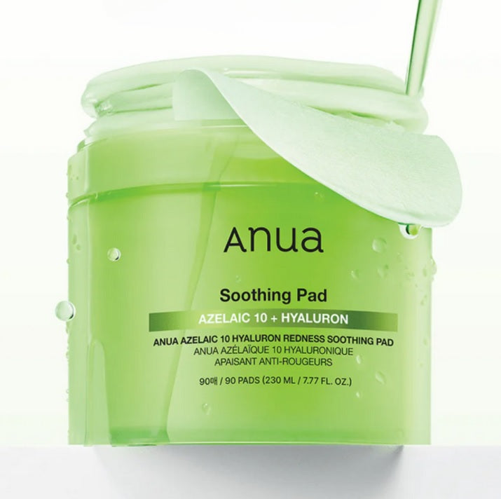 Anua Заспокійливі педи з азелаїновою кислотою, 90 шт. – Anua Azelaic Acid 10% + Hyaluron Redness Soothing Pad