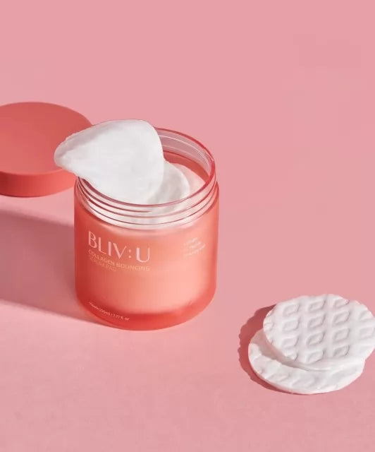 BLIV:U Зволожувальні тонер-педи з колагеном - BLIV:U Collagen Bouncing Serum Pads