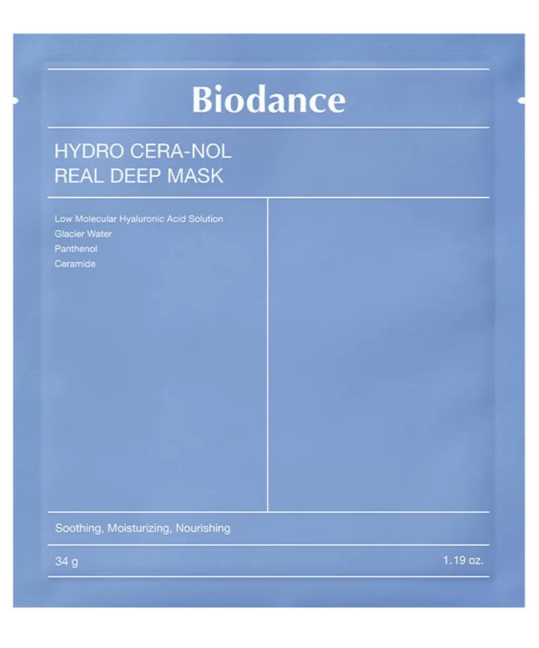 Biodance Нічна гідрогелева маска з керамідами - Biodance Hydro Cera-nol Real Deep Mask
