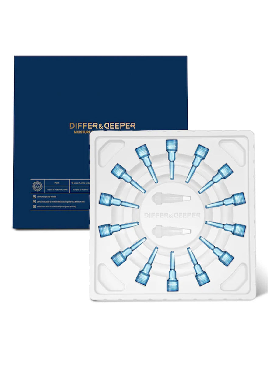 Differ & Deeper Інтенсивний бустер для зволоження та регенерації шкіри, 2 мл/14 шт. – Differ & Deeper Moisture & Revital Skin Booster